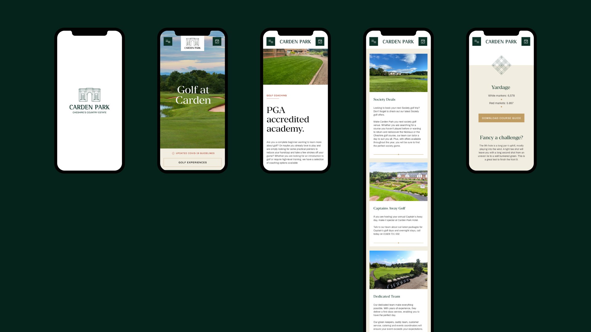 Carden Park — mobile golf pages
