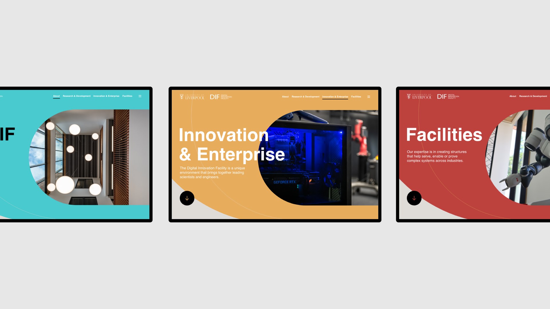 DIF — desktop website layouts
