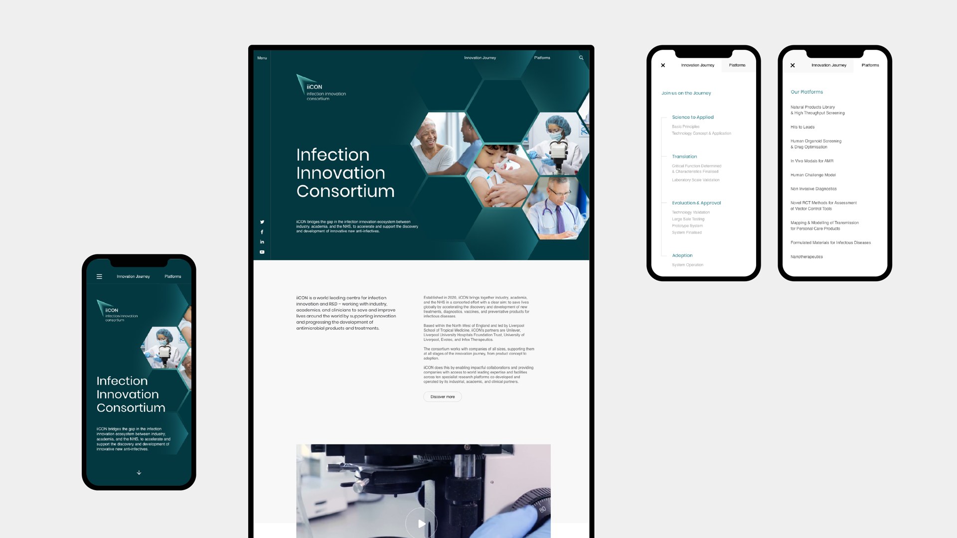 iiCON — desktop website layouts