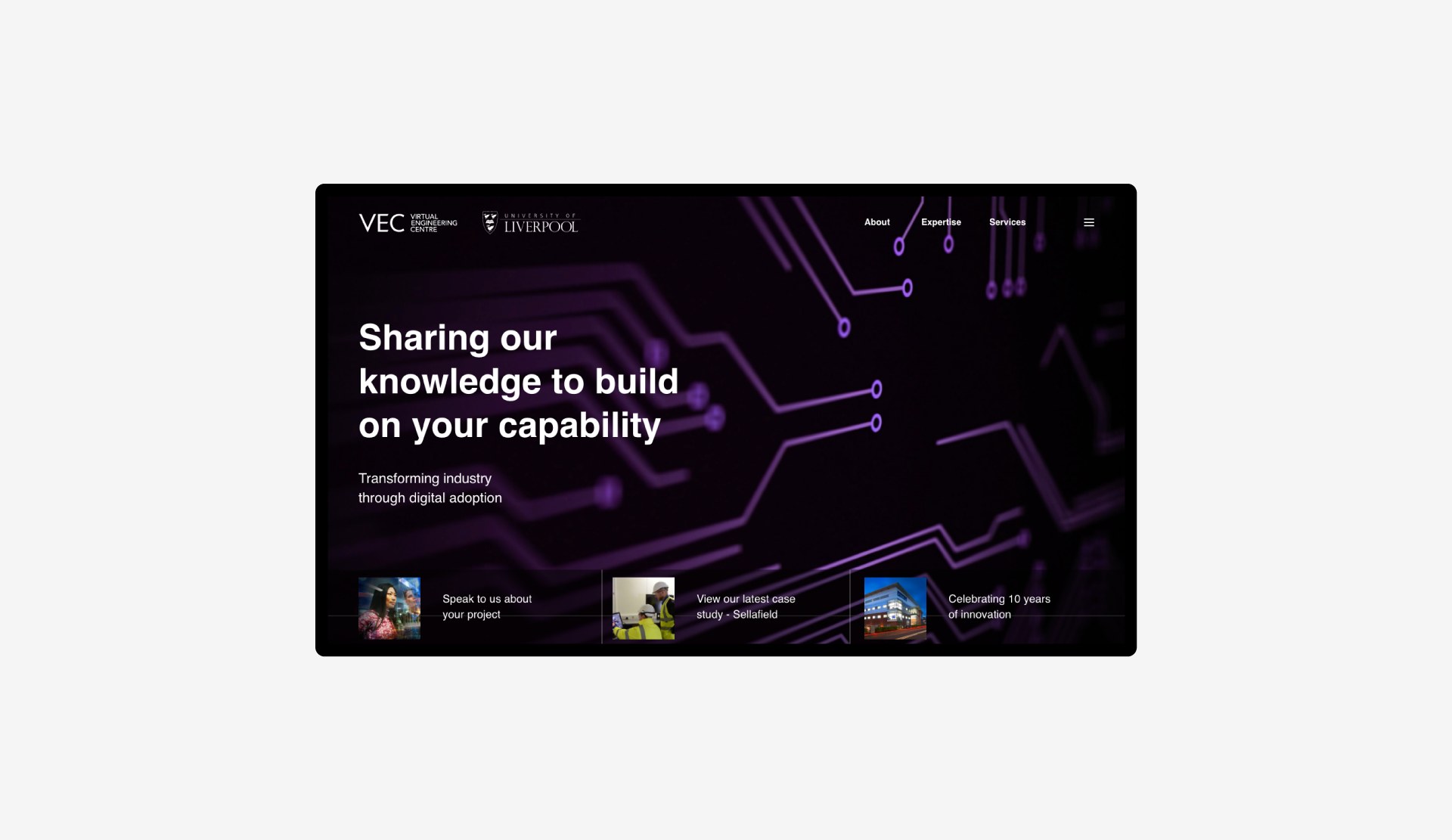 VEC — desktop website layouts