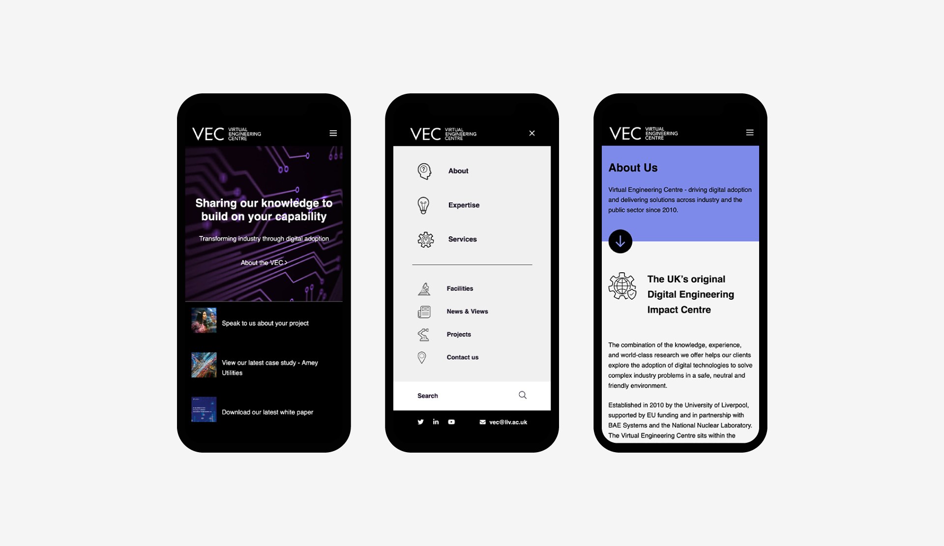 VEC — selected responsive website designs